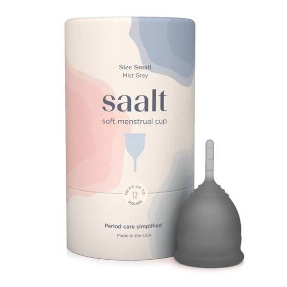 Saalt Menstrual Cup Size Regular Mist Gray NEW SEALED with Carry Bag Made in USA - Picture 1 of 7